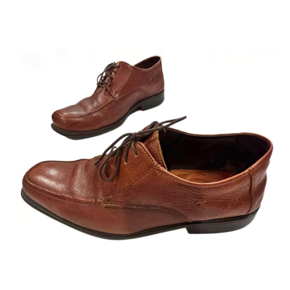 Johnston & Murphy Oxford Sheepskin Brown Leather Loafers Dress Shoes Mens 11